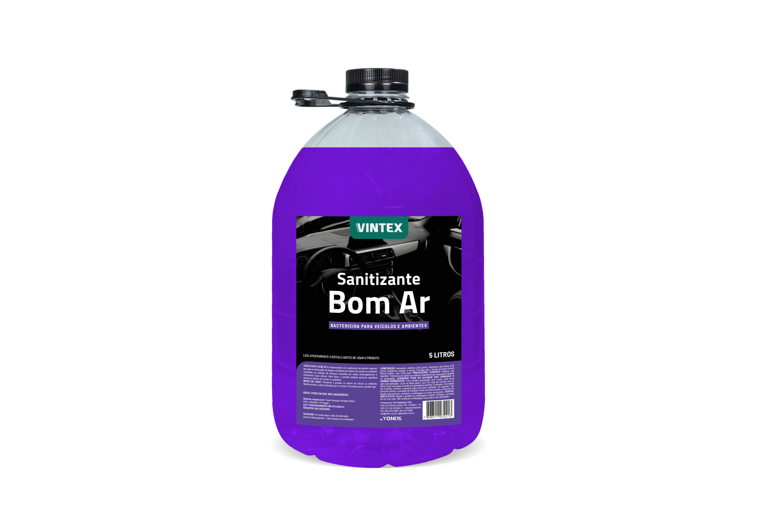 Sanitizante de Ambientes e Estofados Vintex Carro Novo 5L